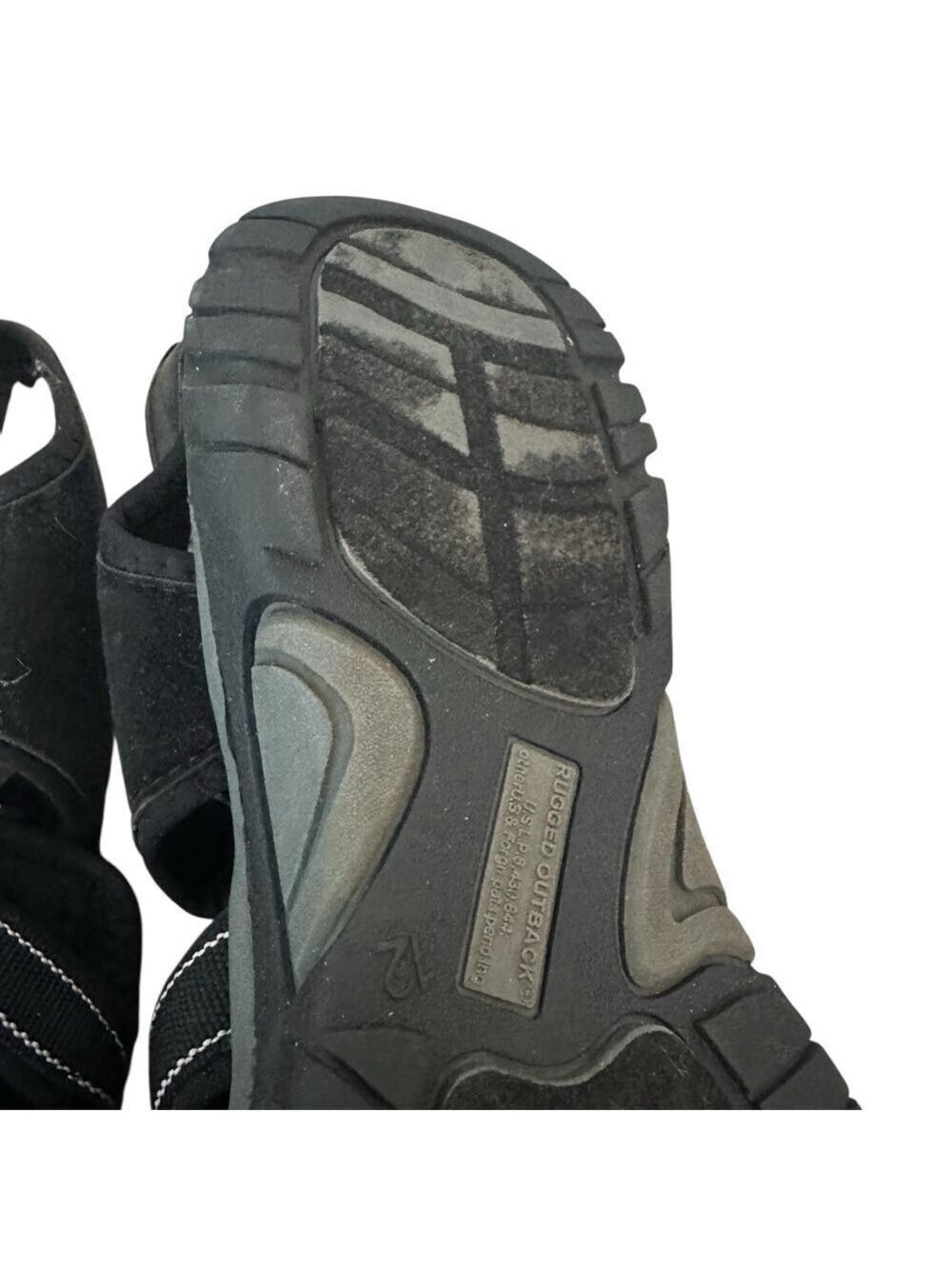 Rugged Outback Banks Bumptoe Walk Hike Water Shoe Sandals Black Women Size 12 - Picture 5 of 9
